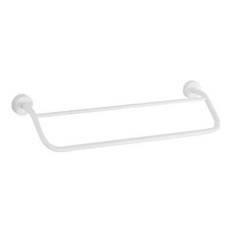 Porta salviette barra doppia 60 cm in acciaio inox bianco opaco  Monde-B kamalu