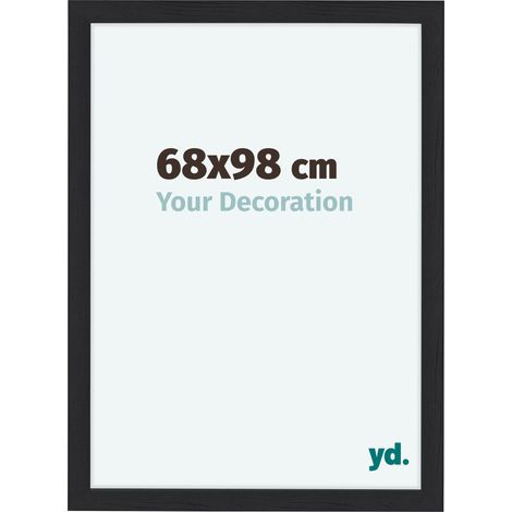 yd. - Cadre photo 68x98 - Noir Grain de Bois - MDF - Como (1/5)
