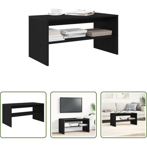 vidaXL Couchtisch -  TV-Schrank Schwarz Eiche-Optik 80x40x40 cm Holzwerkstoff (1/5)