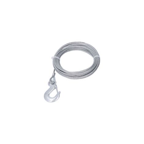 Câble métallique de treuil 4mm x 12m Acier inoxydable galvanisé Charge max 2000 LBS Résistance à la rupture 900 kg - 2000LBS (1/5)