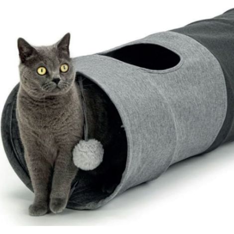 Tunnel Per Gatti Spazioso Con Palla Da Gioco 30x130 Cm Interattivo