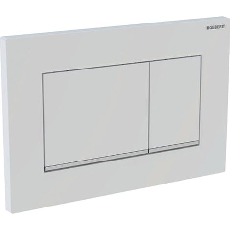 Placca di comando a due quantità bianco e cromato - Geberit Sigma30 (1/5)