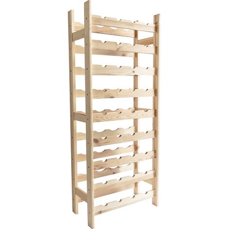 Range-bouteilles 36 bouteilles en bois 49 x 25 x 120 cm (1/5)