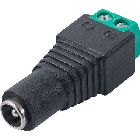 Connettore di alimentazione CC Akyga AK-SC-17, spina attorcigliata 5,5 x 2,1 mm UTP per telecamere di sorveglianza con LED. (1/2)