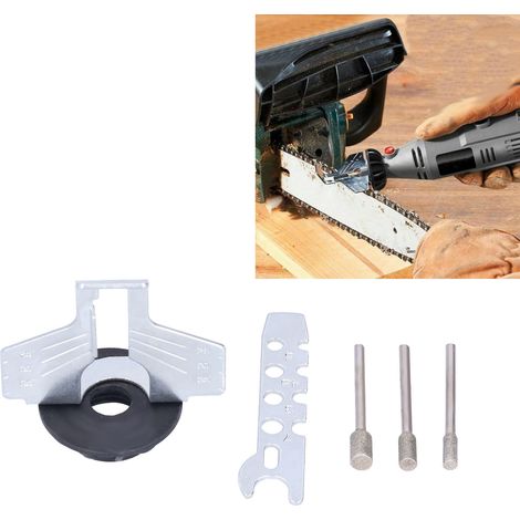 Accessoires d'affûtage de tronçonneuse, affûteur, adaptateur de foret de guidage, règle de tête (1/5)