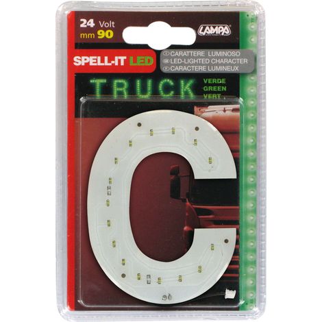 Spell-It Led, 90 mm, 24V - Verde - C