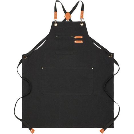 Tabliers Toile, Tabliers de Travail pour Hommes Femmes, Tabliers de Chef avec Sangle Réglable et 3 Poches, Cuisine Cuisson Artiste Peinture, (1/4)