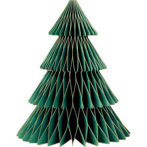 Due alberi di Natale di carta 9 x 20 cm + 13 x 30 cm