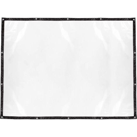 Bâche transparente imperméable avec œillets, résistante, en PVC, pour plantes de terrasse - 150 x 200 cm - Noire (1/5)