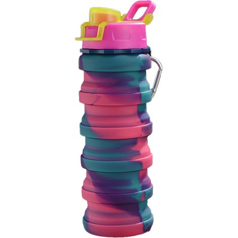 Gourde pliable de voyage, idéale pour la randonnée, avec bouchon à vis étanche. (1/5)