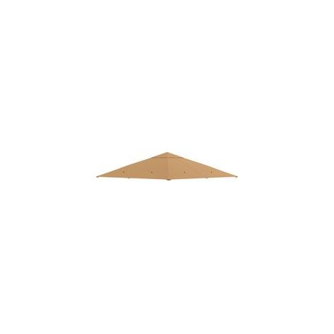 Ersatzdach für Gartenpavillons/Gartenlauben, hochdichtes Polyestergewebe 180 g/m², UV-beständig, 3 x 3 m, beige (1/5)