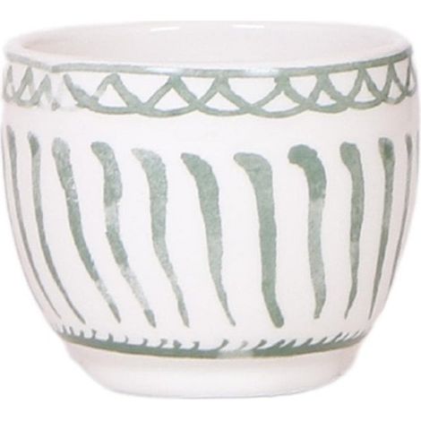 Cache-pot Décoratif Granada en Céramique Émaillée Style Méditerranéen Vert Ø 6 cm - PANGIVO (1/3)