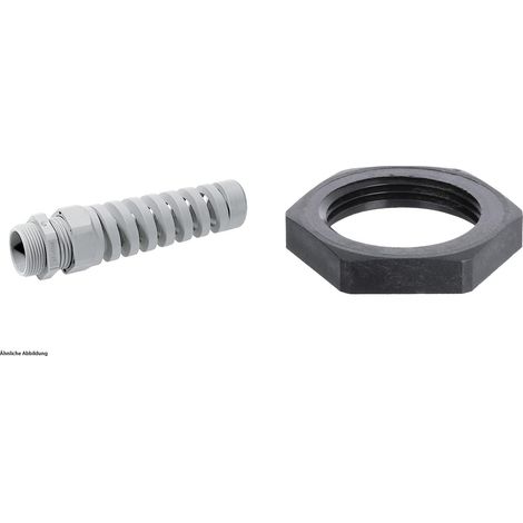 LAPP Verschraubung mit Biegeschutz und Gegenmutter M25x1,5 lang Polyamid (PA) Gewindelänge 13,0mm - 1 Stück