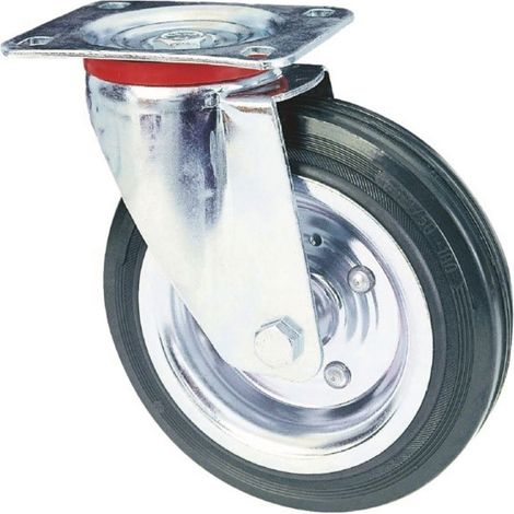Ruota Girevole per Carrelli Art.80 mm.125-Piastra mm.100X85