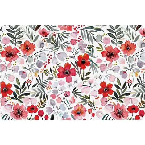 Set de Table Imprimé "Jolie Fleur" 28x44cm Multicolore (1/3)
