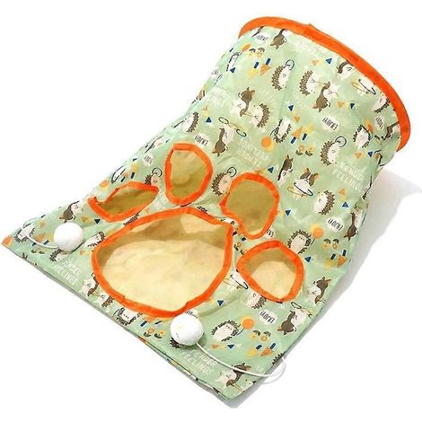 Tunnel pliable en polyester pour chat, tunnel pour chatons, jouet interactif pour chat - Hérisson (1/5)