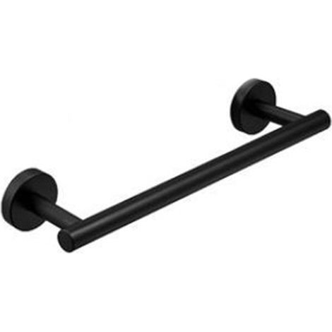 Towel Rack with Drilling, 304 Stainless Steel Towel Rack, Bath Towel Rack Brushed Nickel Towel Holder for Bathroom, Kitchen, Black, 30cm (1/5)