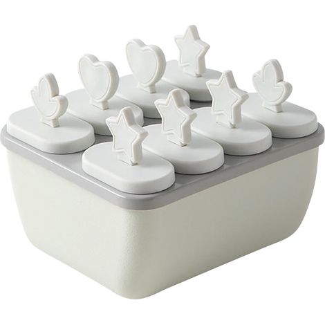 Moule À Glaces - 8 Emplacements - En PP Alimentaire Sans BPA - Pour Jus, Yaourt, Purée Ou Chocolat - Dimensions 120 x 115 x 95 mm - 1 Pièce