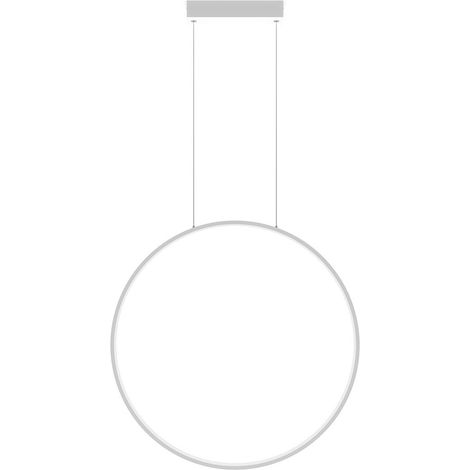 Lampada a sospensione moderna bianca per bagno e cucina, anello verticale, Ø60cm, colore variabile, LED, 33W, MIRROR Light Prestige (1/5)