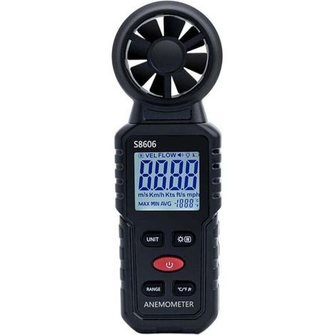 Tragbares 3-in-1-Digitalanemometer, misst Windgeschwindigkeit, Windstärke und Windtemperatur von 0 bis 45 m/s, ideal für Navigation und Flugbetrieb – Crezuo
