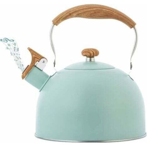 Bouilloire sifflante de 2,5 l avec poignée ergonomique en acier inoxydable bouilloire à induction bouilloire sifflante pour toutes les plaques de cuisson à gaz (1/5)