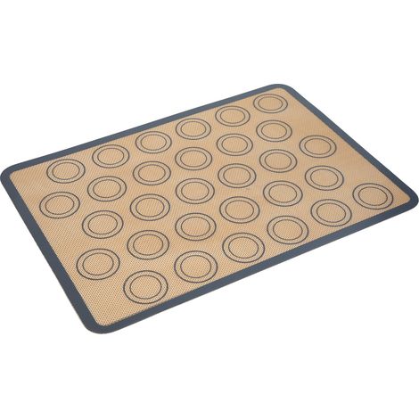 Tapis de cuisson en silicone alimentaire et fibre de verre, antiadhésif et résistant à la chaleur, idéal pour la pâtisserie, la pizza et le pain. (1/5)
