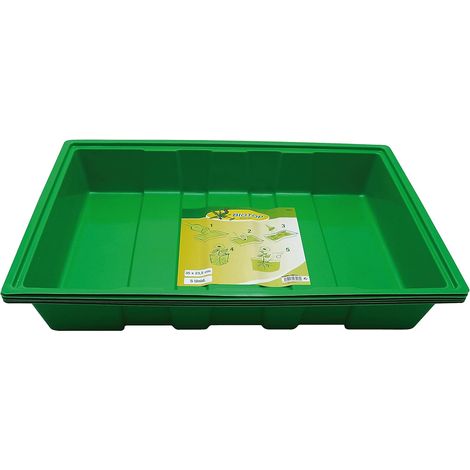 5 - Plateau Culture - Graines - Pour Pots De Tourbe - Culture De Plantes - Intérieur Et Extérieur - Noir - 35x23,5cm (1/2)