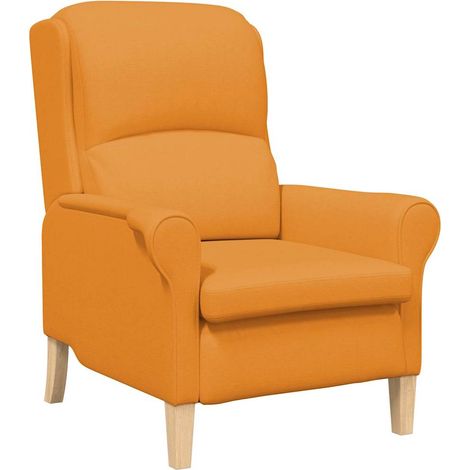 Fauteuil de Salon,Chaise,Fauteuil Jaune foncé 76 x 94 x 102 cm tissu CFW698077 (1/5)