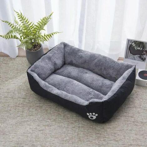 nid carré 2XL pour Animaux de Compagnie, Grand lit pour Chiens de Petite et Moyenne Taille, nid en Polaire Douce, canapé-lit pour Gros Chien, Maison Chaude d'hiver pour Chat