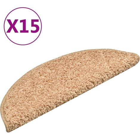 Maison Exclusive - Tappetini per scale 15 pz 56x17x3 cm Oro Semicircolari (1/5)