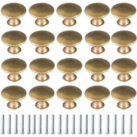20 PCS Vintage Brass Knobs Furniture Handles Drawer Door Handles Furniture Handles Vintage Furniture Handles Drawer Cabinet Wardrobe Kitchen Furniture Handles (1/4)