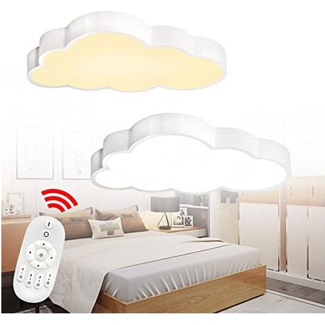 Deckenleuchte Wolke Kinderzimmerlampe 48W Cartoon Kinderzimmer Lampe Wolken mit Fernbedienung für Kinder Mädchen Baby - Dimmbar NAIZY