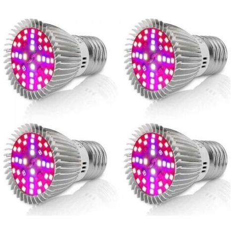 [4 Stück] 10W E27 LED Pflanzenlampe, Vollspektrum Pflanzenlampe (1/5)