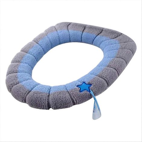 Universelle, tragbare, weiche, waschbare und dicke Toilettensitzmatte für den Winter, mit Zubehör B (1/5)