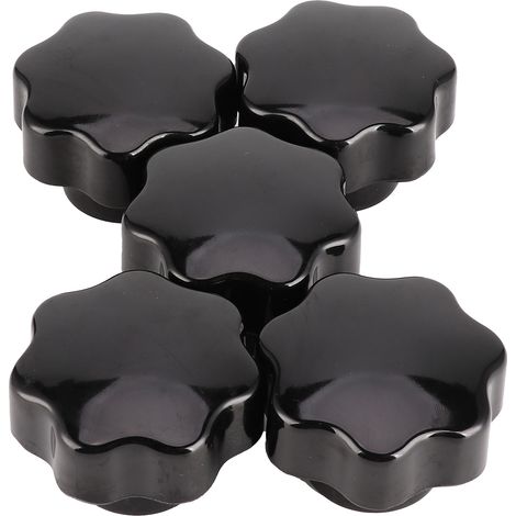 Lot de 5 poignées à molette 7 étoiles avec noyau en laiton pour outils et équipements industriels M10x50 (1/5)