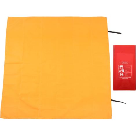 Couverture anti-feu orange d'urgence 1,5x1,5m pour hôtel, ignifuge et retardateur de flammes, sécurité incendie (1/5)