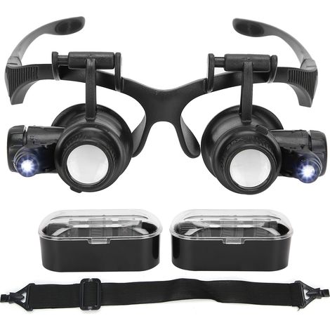 Loupe frontale 10x 15x 20x 25x pour réparation de montres avec éclairage LED (9892G) (1/5)