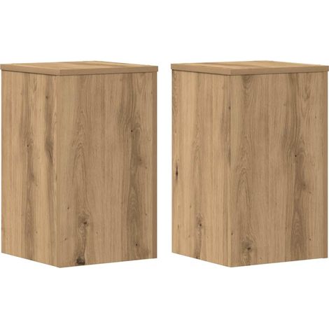 Plant Stands 2 pcs Artisan Oak 30x30x50 cm Engineered wood vidaXL