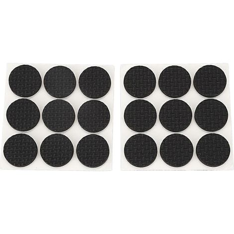 18 protections adhésives en mousse noire pour pieds de table et de chaise (1/5)
