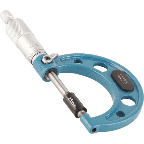 Micromètre extérieur en acier inoxydable de haute précision, outil de mesure d'épaisseur avec clé, 0,01 mm, 25-50 mm. (1/5)