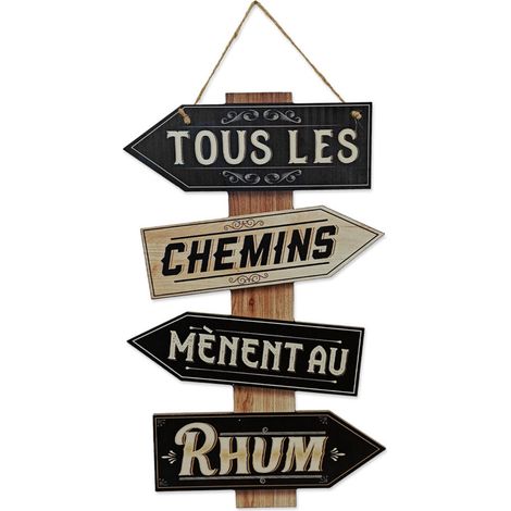 Panneaux mural décoratif - Tous les chemins mènent au Rhum (1/2)