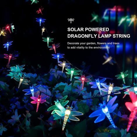 Solar-Gartenleuchte für den Außenbereich, warmweiße LED-Solar-Lichterkette in Tropfenform, wasserdicht, mit Kristalltropfen (1/4)