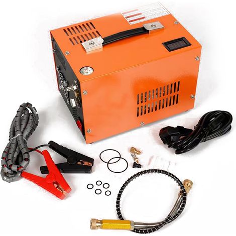 Compresseur d'air à affichage LED haute pression 4500PSI avec ventilateur de refroidissement Pompe de compresseur d'air portable intelligente Pompe de gonflage de pneu de voiture extérieure (1/5)