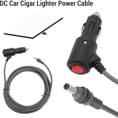 12V/24V Stromkabel für Mini-Antenne, 5 Meter, 18AWG, wasserdichter Zigarettenanzünderstecker mit Schalter für Auto, Wohnmobil, LKW