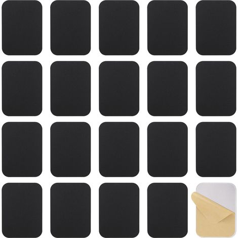 Lot de 20 couvercles de serrure de porte de réparation en fer carré, plaques de réparation autocollantes pour serrure de porte, plaques décoratives pour couvrir les trous de serrure (1/5)