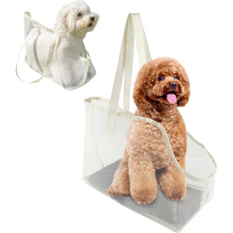 Sac de Transport Chien, Panier Transport Chien, Sac pour Chihuahua, Cage Chat Transport, Sac Petit Chien pour Les Promenades, Les Activités en Plein Air et Les Excursions, Beige (1/4)