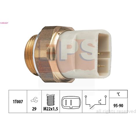 Interrupteur de température, ventilateur de radiateur EPS 1.850.027 AUDI