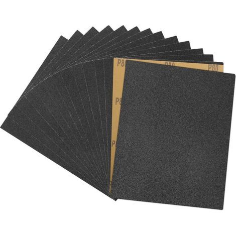 Schleifpapier, Körnung 80, zum Polieren von Metall, Holz und Autos, 15 Stück, 230 x 280 mm (1/5)