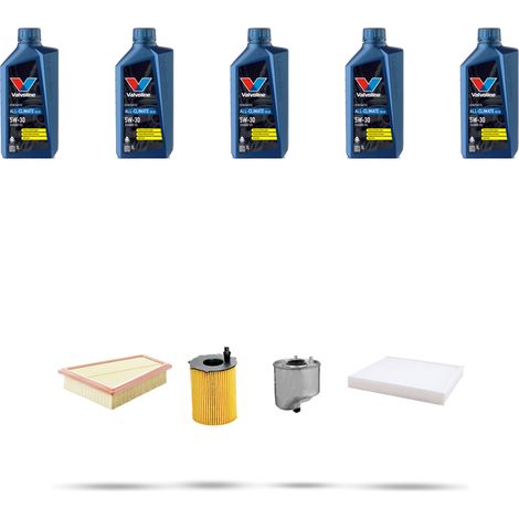 Kit tagliando 4 FILTRI e 5L OLIO compatibile con Ford Fiesta VI 1.5 Tdci 55kw dal 2012 (1/5)