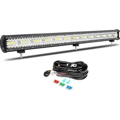 1 Barre LED 93cm 780W, Rampe Étanche IP67 6000K, Kit Câblage 12V Pour 4x4 Camion Bateau (1/5)